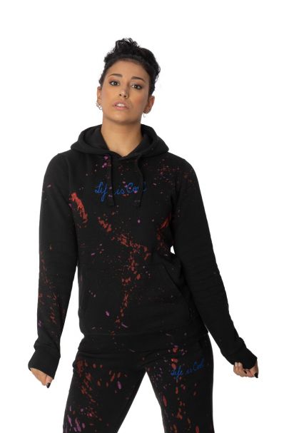 BLACK-­‐Tracksuit	   Spatter Blue